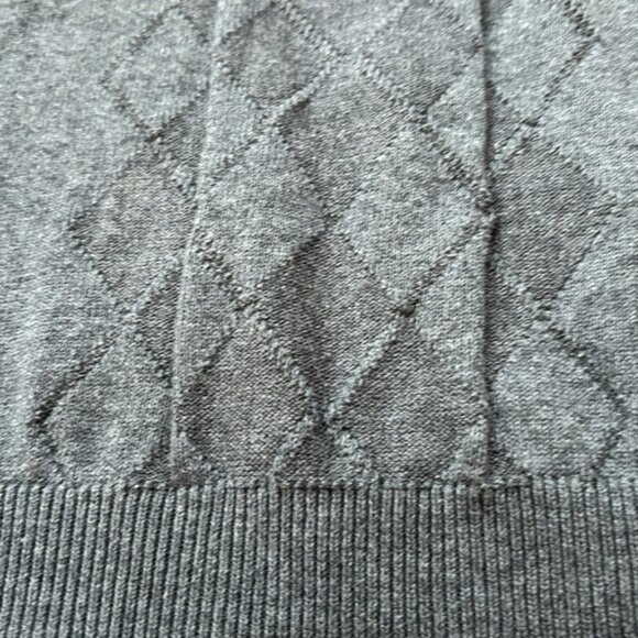 👛 (ANY 2/$20) CLAIRBORNE Axcess Gray Vest Argyl Motif XL - Picture 4 of 5